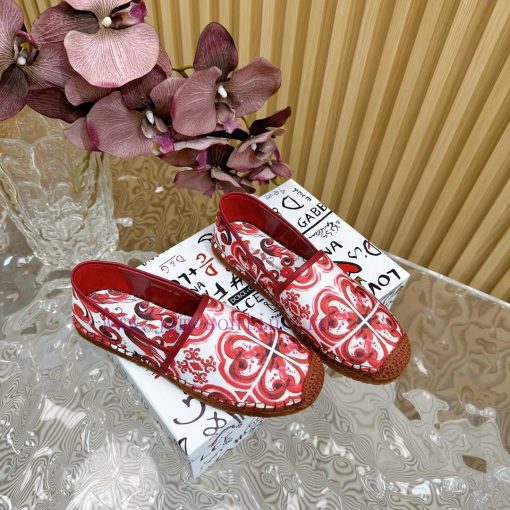 Dolce&Gabbana Banner printed fisherman's shoes——————————The style of D&G hemp bottom fishingjmrwmeoa