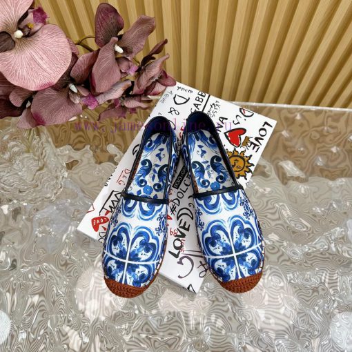 Dolce&Gabbana Banner printed fisherman's shoes——————————The style of D&G hemp bottom fishinglgg2ogzb - Image 4