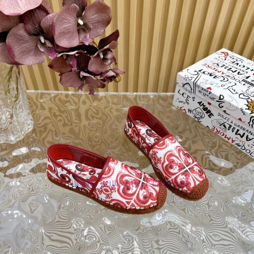 Dolce&Gabbana Banner printed fisherman's shoes——————————The style of D&G hemp bottom fishingjmrwmeoa - Image 6