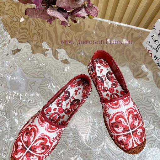 Dolce&Gabbana Banner printed fisherman's shoes——————————The style of D&G hemp bottom fishingjmrwmeoa - Image 7