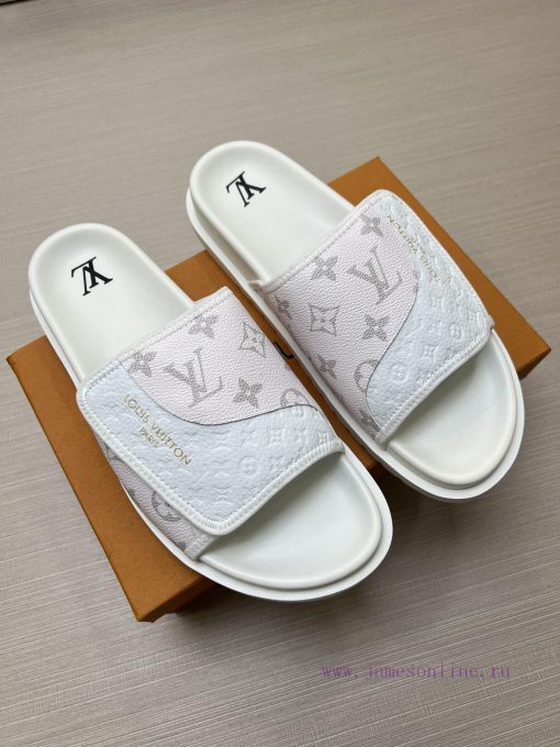 LOUIS VUITTON LV official website's popular men's Velcro slippers are available for sale simi24bf2y4 - Image 4