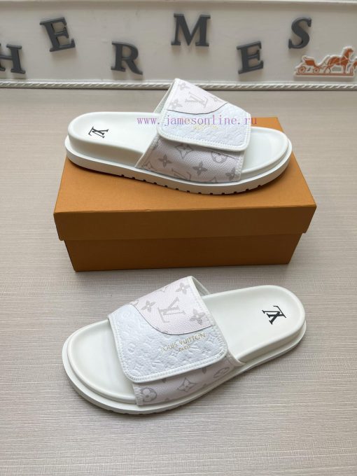 LOUIS VUITTON LV official website's popular men's Velcro slippers are available for sale simi24bf2y4 - Image 5