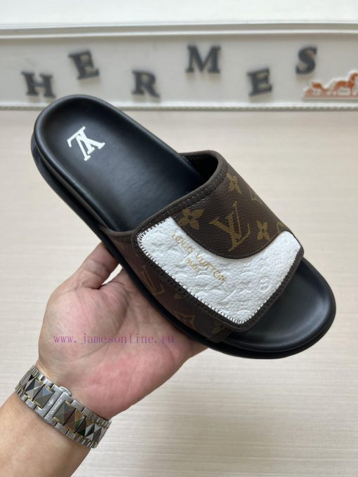 LOUIS VUITTON LV official website's popular men's Velcro slippers are available for sale sim5pjkho1o