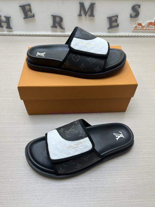 LOUIS VUITTON LV official website's popular men's Velcro slippers are available for sale simrk0eyagc - Image 5