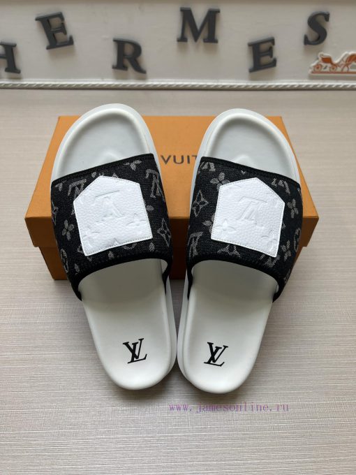 LOUIS VUITTON LV official website's popular men's Velcro slippers are available for sale sim4yj98fbw - Image 3