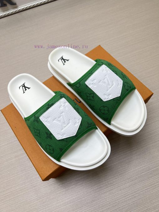 LOUIS VUITTON LV official website's popular men's Velcro slippers are available for sale simg752vjtl - Image 4