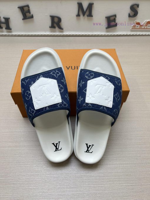 LOUIS VUITTON LV official website's popular men's Velcro slippers are available for sale simyunadf5s - Image 3