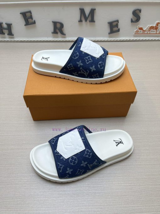 LOUIS VUITTON LV official website's popular men's Velcro slippers are available for sale simyunadf5s - Image 5