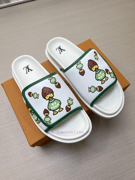 LOUIS VUITTON LV official website's popular men's Velcro slippers are available for sale sim8j4szor1 - Image 4