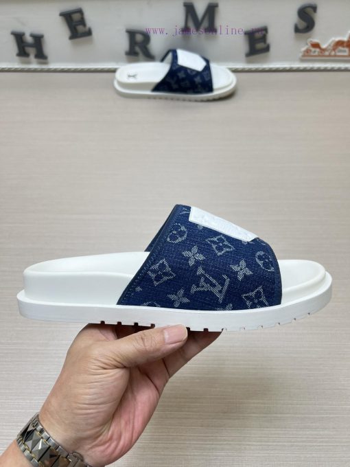 LOUIS VUITTON LV official website's popular men's Velcro slippers are available for sale simyunadf5s - Image 6