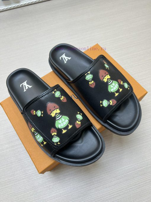 LOUIS VUITTON LV official website's popular men's Velcro slippers are available for sale simkfpu356t - Image 4