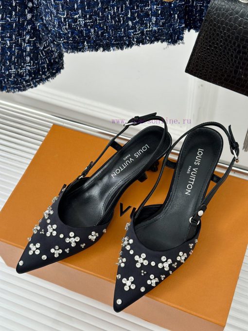 L * V Donkey 24S popular model with rhinestones and empty spaceSandal seriesThe shoe upper i7vxk4bby - Image 3