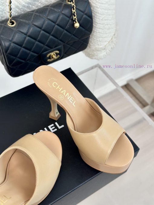 Chanel | Chanel 24P New Product ShowWaterproof platform double C high-heeled slippersParis F1moprx4l - Image 6