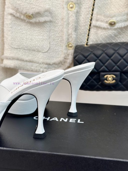 Chanel | Chanel 24P New Product ShowWaterproof platform double C high-heeled slippersParis F5vuzaaxc - Image 7