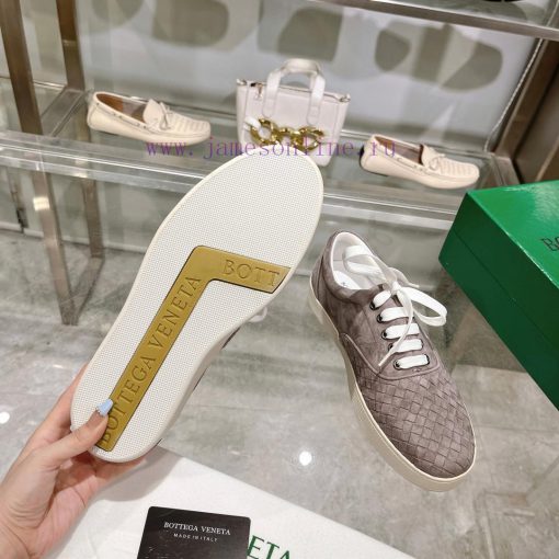 The original development of BottegaVeneta Bottega lovers' lace up casual sneakers for men+20ao5n3ubq - Image 9