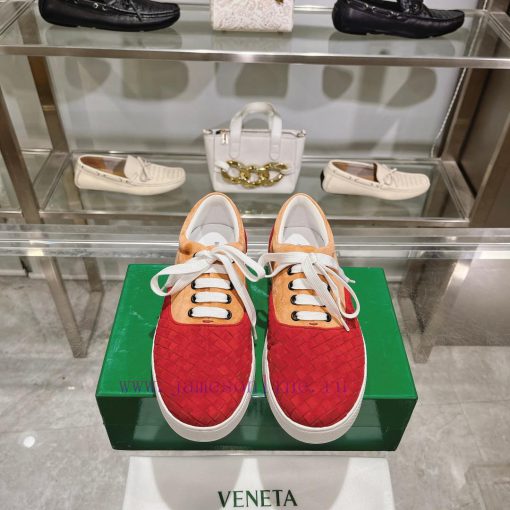 The original development of BottegaVeneta Bottega lovers' lace up casual sneakers for men+205w3mt6fl - Image 2