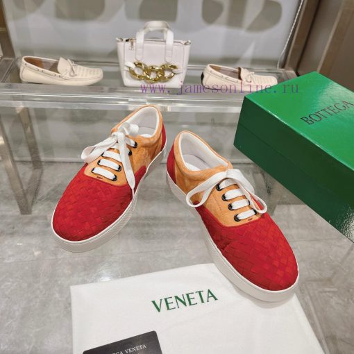 The original development of BottegaVeneta Bottega lovers' lace up casual sneakers for men+205w3mt6fl - Image 6