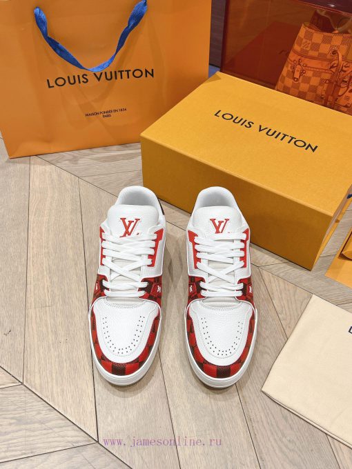 Men's styleLatest color Louis Vuitton Trainer Sneaker fashionable versatile low top casual b0huoc2ah
