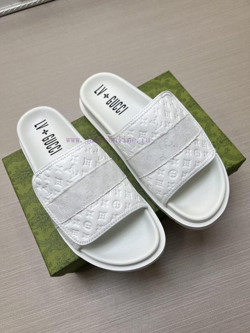 GucciGucci/LV joint slippers are made of original fabric, which is lightweight and comfortabsmaacefe - Image 4