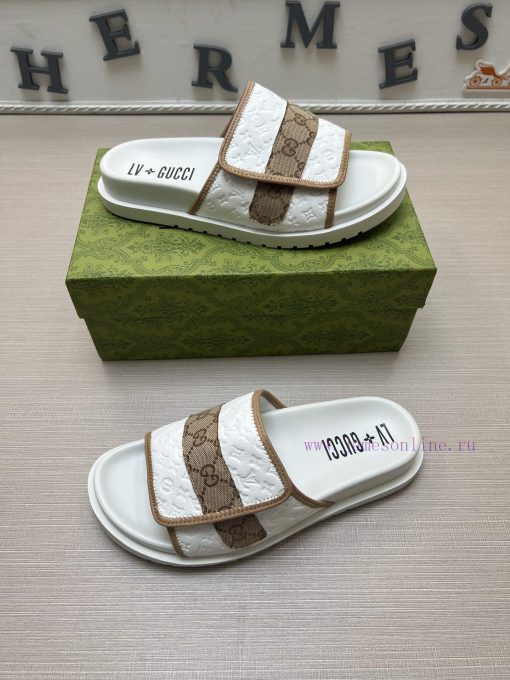GucciGucci/LV joint slippers are made of original fabric, which is lightweight and comfortabukgkwp9o - Image 5