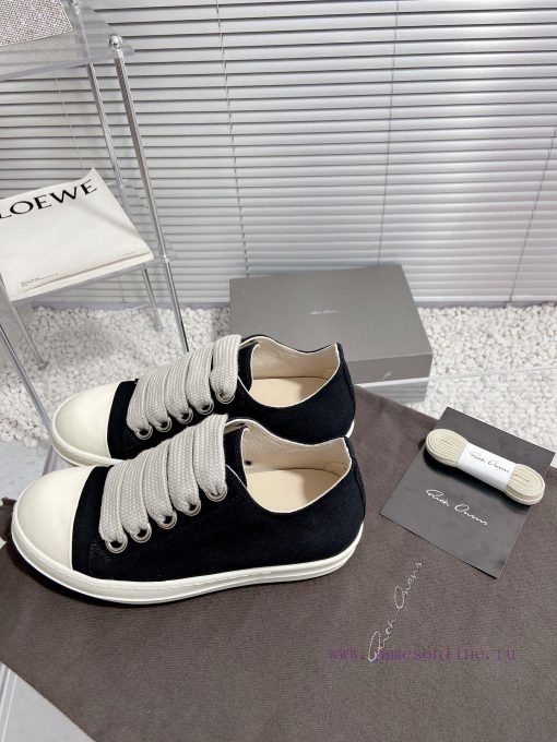 Rick Owens Owens 24ss new couple style retro board shoes dark casual sports shoesThe originamg818566 - Image 5