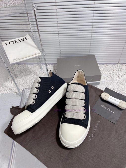 Rick Owens Owens 24ss new couple style retro board shoes dark casual sports shoesThe originamg818566 - Image 7