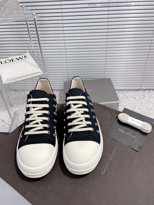 Rick Owens Owens 24ss new couple style retro board shoes dark casual sports shoesThe originaez4ka8sd - Image 2