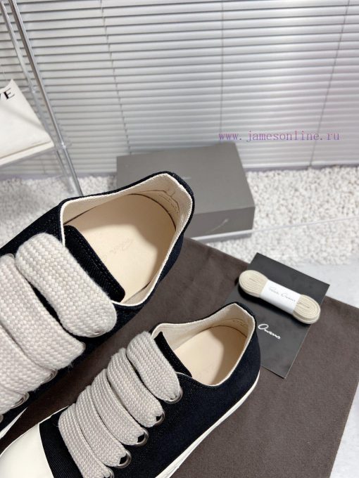 Rick Owens Owens 24ss new couple style retro board shoes dark casual sports shoesThe originamg818566 - Image 8