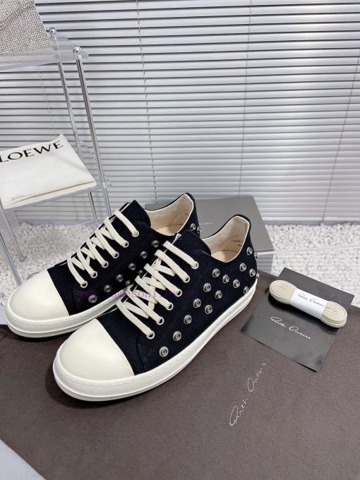 Rick Owens Owens 24ss new couple style retro board shoes dark casual sports shoesThe originaez4ka8sd - Image 3