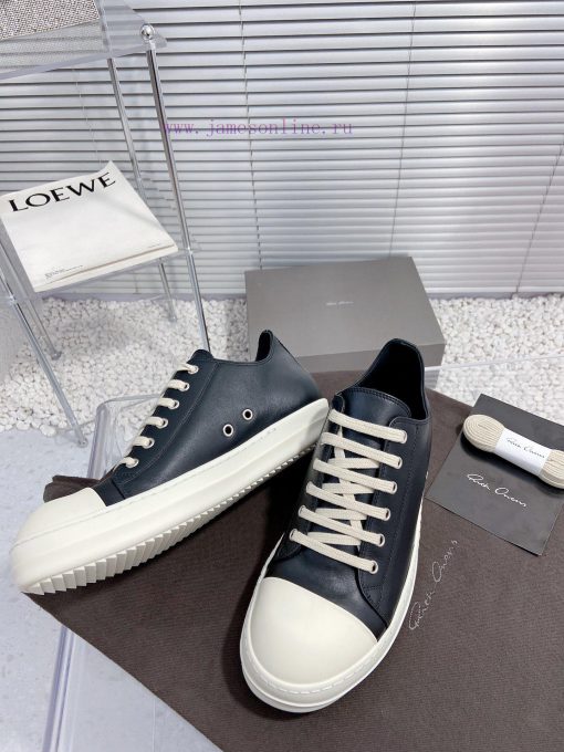 Rick Owens Owens 24ss new couple style retro board shoes dark casual sports shoesThe originaajsbxmb7 - Image 7