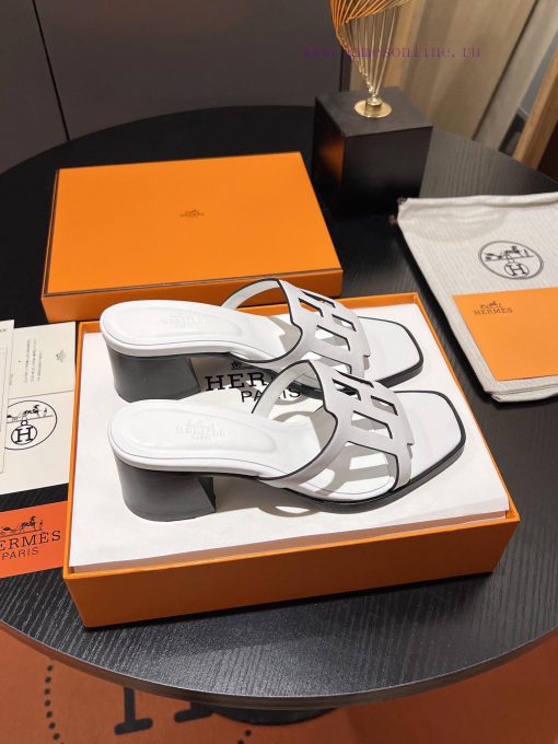 New HERMES Hermes, 2024 Thick Heel Series Hollow H-Trailer, Super High Altitude Edition Repraak1po9h - Image 4