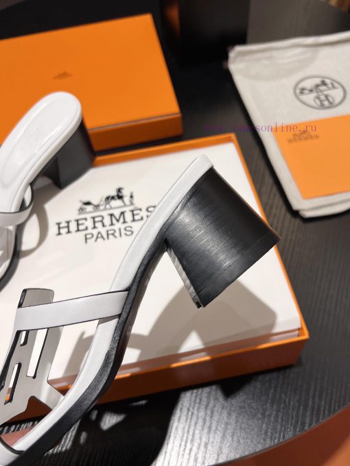 New HERMES Hermes, 2024 Thick Heel Series Hollow H-Trailer, Super High Altitude Edition Repraak1po9h - Image 8