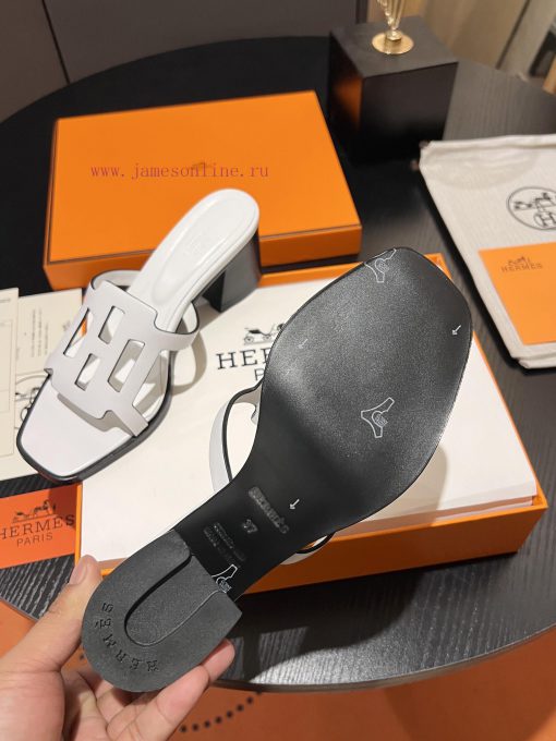 New HERMES Hermes, 2024 Thick Heel Series Hollow H-Trailer, Super High Altitude Edition Repraak1po9h - Image 9