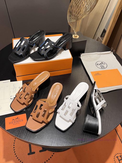 New HERMES Hermes, 2024 Thick Heel Series Hollow H-Trailer, Super High Altitude Edition Repraak1po9h - Image 10