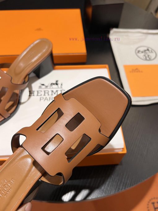 New HERMES Hermes, 2024 Thick Heel Series Hollow H-Trailer, Super High Altitude Edition Reprgatjuowl - Image 9