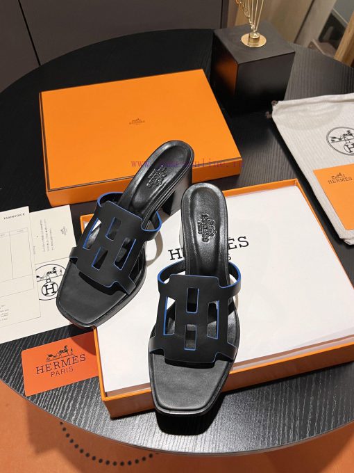 New HERMES Hermes, 2024 Thick Heel Series Hollow H-Trailer, Super High Altitude Edition Reprvffa8f0y - Image 5