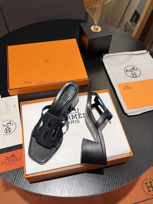 New HERMES Hermes, 2024 Thick Heel Series Hollow H-Trailer, Super High Altitude Edition Reprvffa8f0y - Image 7