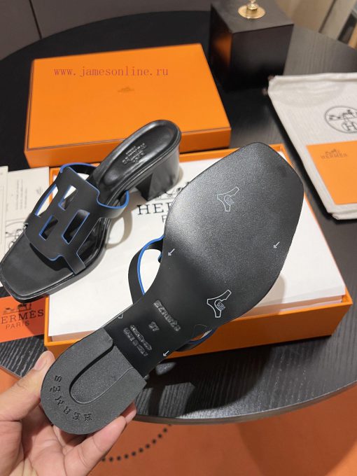 New HERMES Hermes, 2024 Thick Heel Series Hollow H-Trailer, Super High Altitude Edition Reprvffa8f0y - Image 9