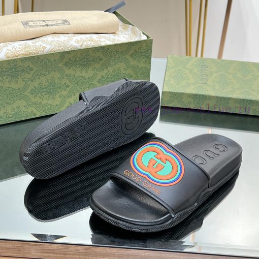 2024 GucciGucci unisex couple slippers jelly sandalsIn this edition series, the acronym of bregqfmcb - Image 5