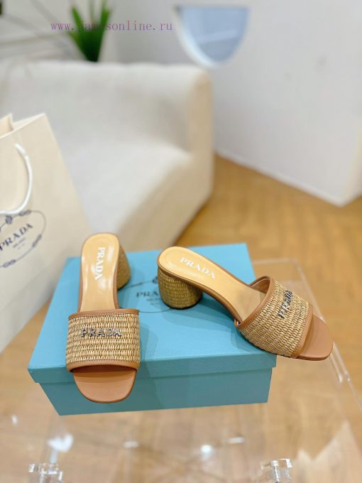 PRADA Prada 24 𝐬𝐬Fashion style early spring new letter high-heeled sandals series 〰◽ Two typgedmp0wf - Image 10