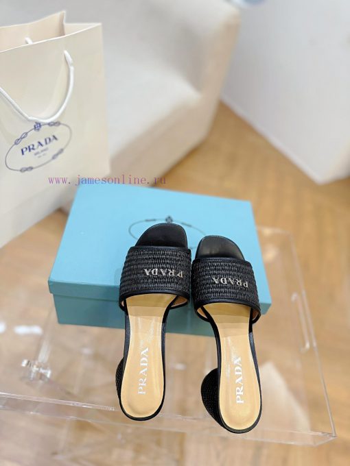 PRADA Prada 24 𝐬𝐬Fashion style early spring new letter high-heeled sandals series 〰◽ Two typ0pfnzpel - Image 8
