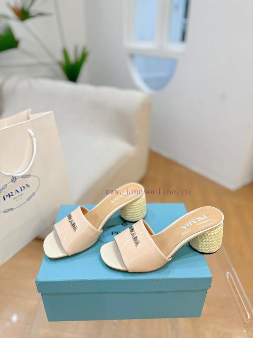 PRADA Prada 24 𝐬𝐬Fashion style early spring new letter high-heeled sandals series 〰◽ Two typlzxx5jph - Image 3