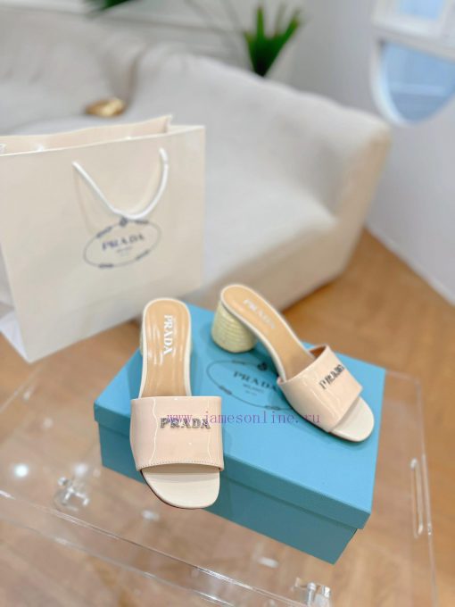 PRADA Prada 24 𝐬𝐬Fashion style early spring new letter high-heeled sandals series 〰◽ Two typlzxx5jph - Image 6