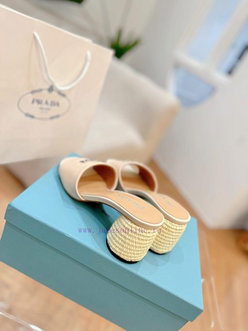 PRADA Prada 24 𝐬𝐬Fashion style early spring new letter high-heeled sandals series 〰◽ Two typlzxx5jph - Image 7