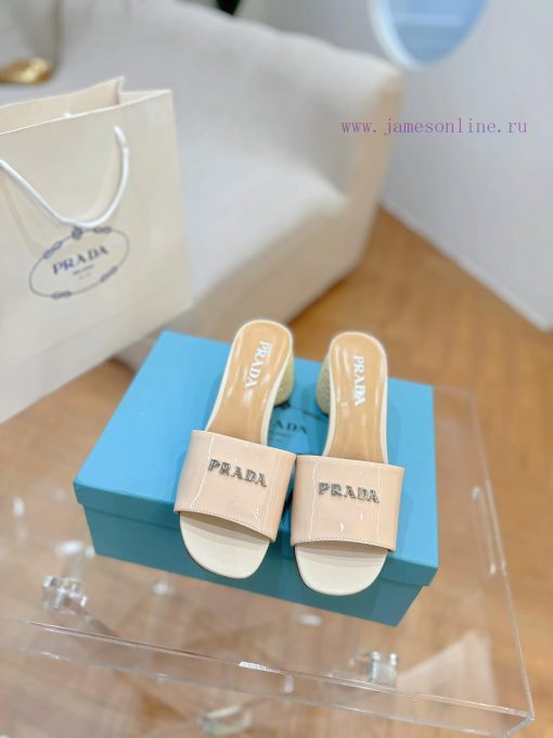 PRADA Prada 24 𝐬𝐬Fashion style early spring new letter high-heeled sandals series 〰◽ Two typlzxx5jph - Image 10