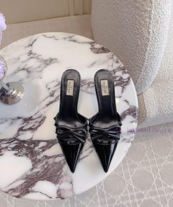 VALENTIN * New bowknot rivet high heel slippers Rivets with ballet shoe elements make peopleimssf7yw