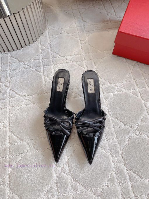 VALENTIN * New bowknot rivet high heel slippers Rivets with ballet shoe elements make peopleimssf7yw - Image 4
