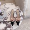 VALENTIN * New bowknot rivet high heel slippers Rivets with ballet shoe elements make people98h931h8