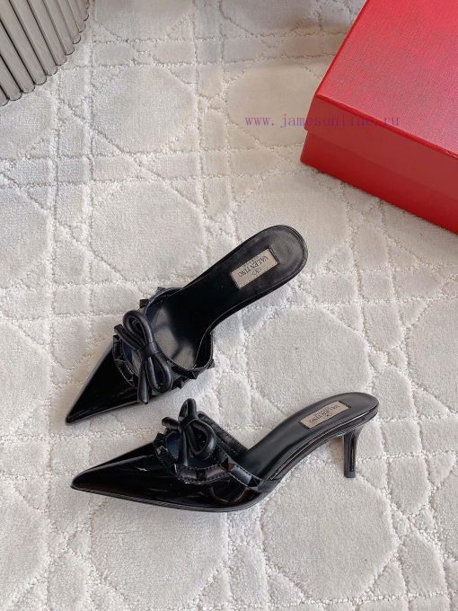 VALENTIN * New bowknot rivet high heel slippers Rivets with ballet shoe elements make peopleimssf7yw - Image 6