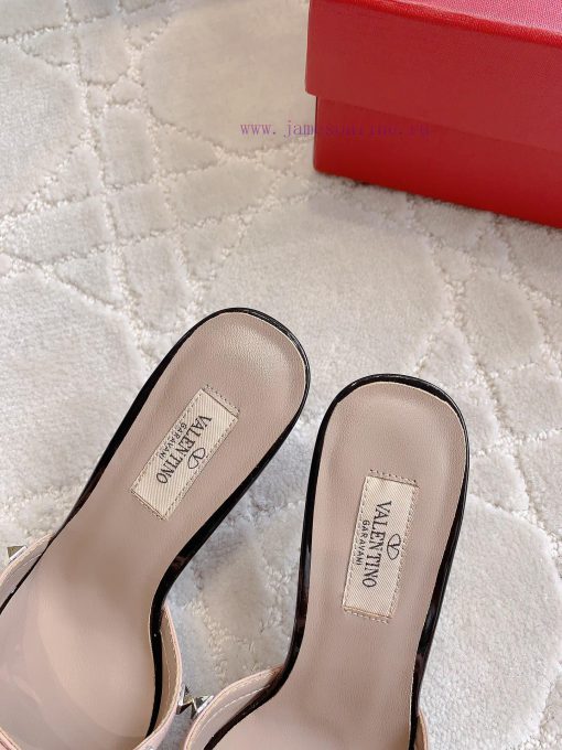 VALENTIN * New bowknot rivet high heel slippers Rivets with ballet shoe elements make people98h931h8 - Image 8